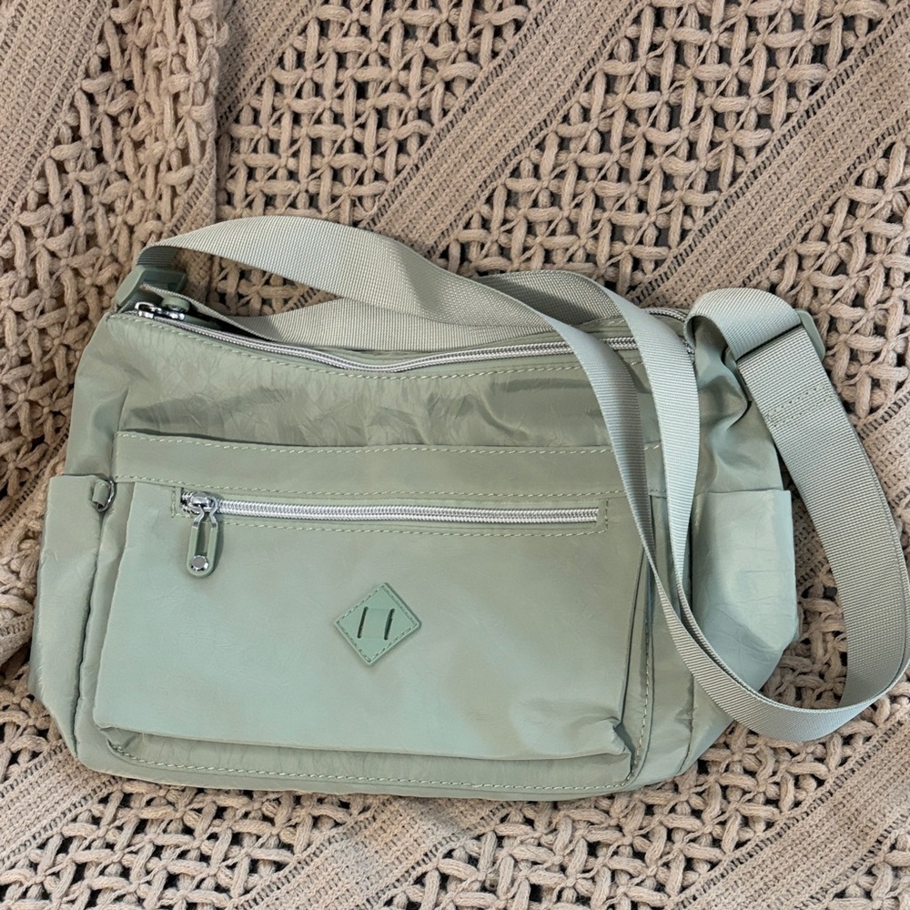 Simple Soft Green Crossbody Bag